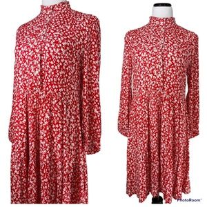 jcrew floral tiered dress